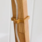 Cozylumi™ 63 in Natural Wood Tripod Floor Lamp with Pleated Shade