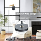Cozylumi™ JOPESO Modern Industrial 59" Floor Lamp, Adjustable Lampshade Antique Brass &
