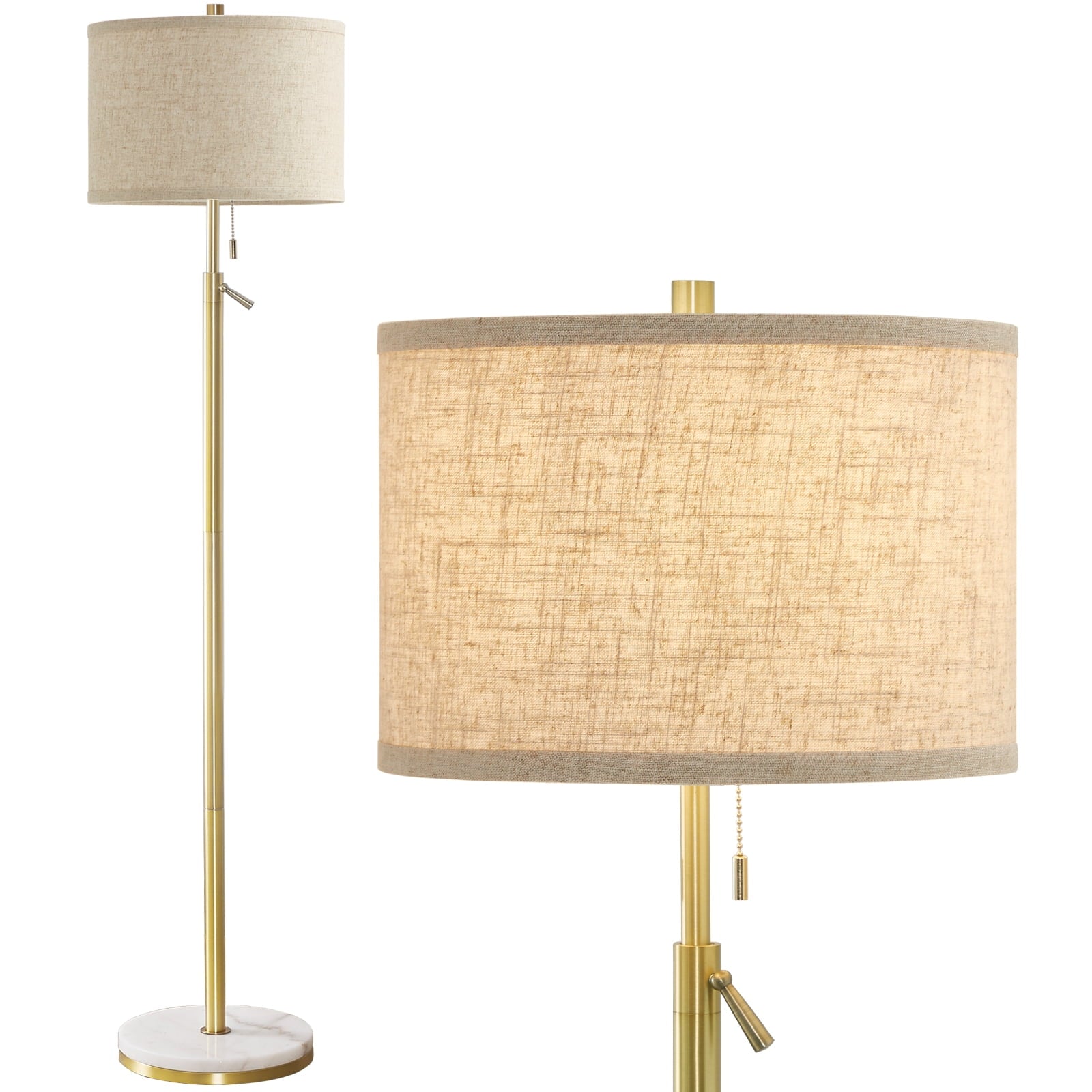 Cozylumi™ Modern Floor Lamp for Living Room, Adjustable Height Standing Lamp with
