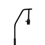 Cozylumi™ 62 in Black Metal Angled Downbridge Floor Lamp with White Linen Shade