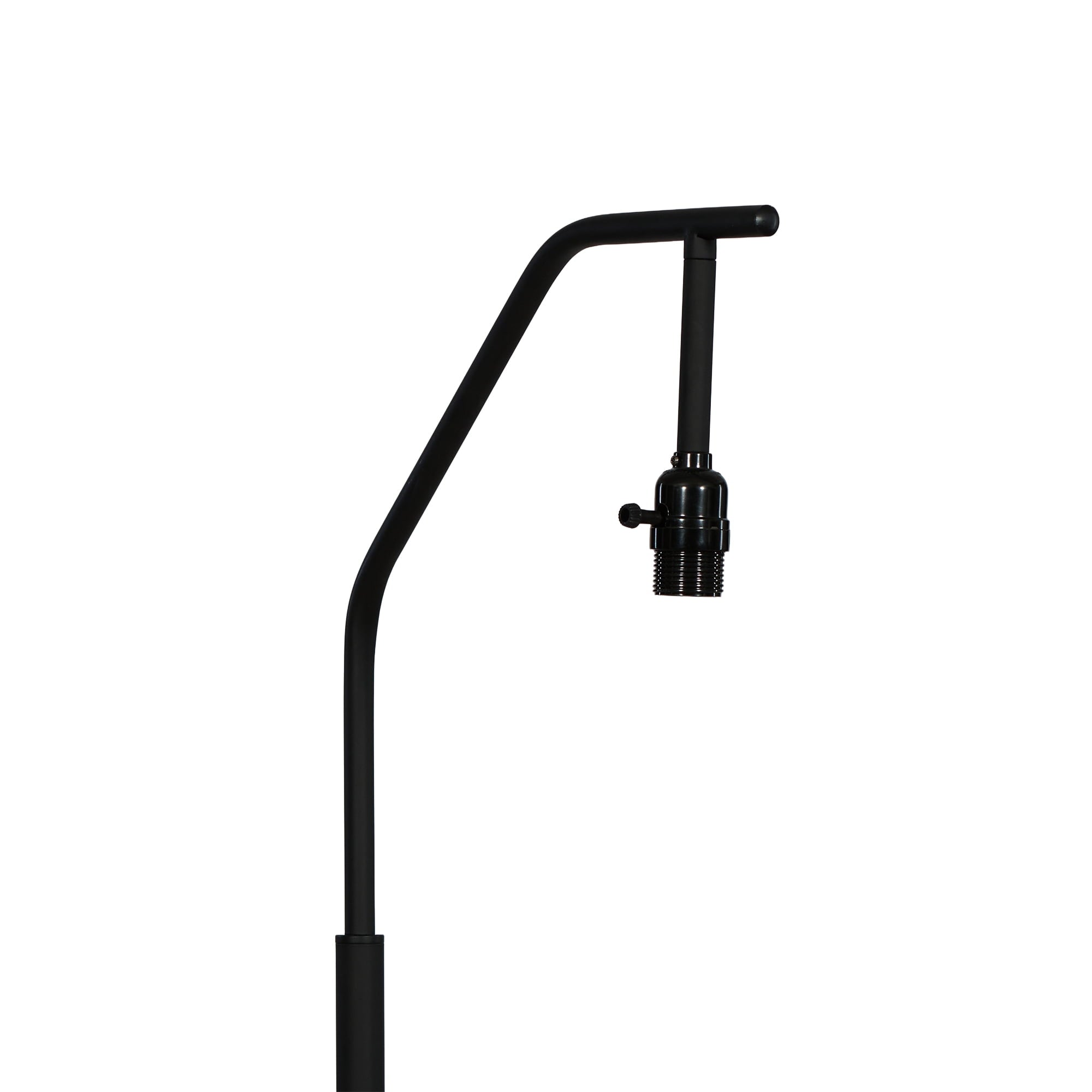Cozylumi™ 62 in Black Metal Angled Downbridge Floor Lamp with White Linen Shade