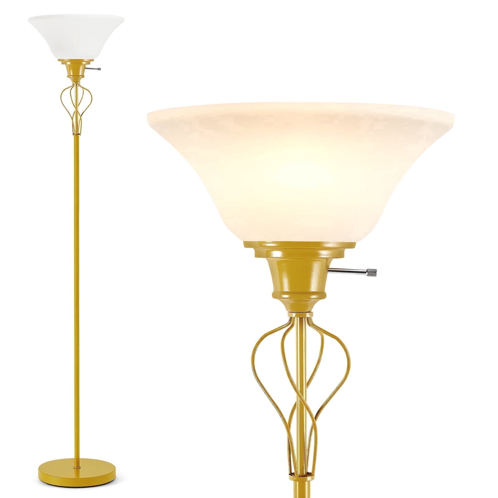 Cozylumi™ Floor Lamp for Living Room,70in Black Standing Lamps with Sturdy Metal Base